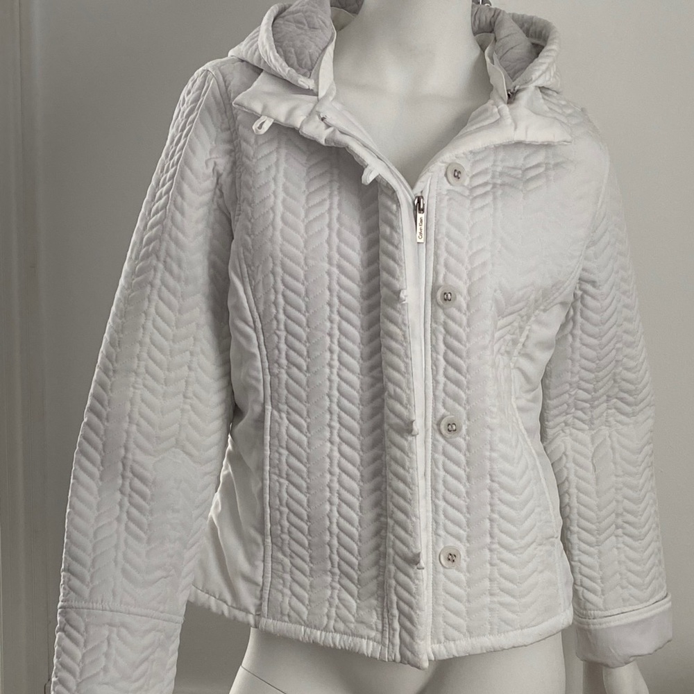 Calvin Klein White Quilted Jacket